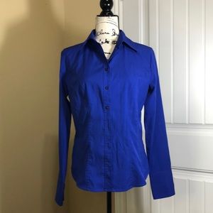 Ladies Royal Blue Button Up/Down Business Shirt